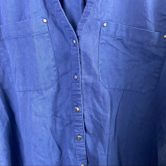 Thread Story Dark Blue Button Down Shirt - Picture 3 of 6